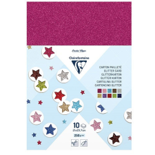 Kreatív kartonpapír Clairefontaine A/4 280g glitteres 10 ív/csomag decoupage papír