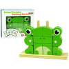  Kreatív térbeli fa tégla 3D béka puzzle 10143