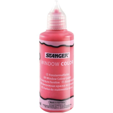 Kreatív üvegmatrica festék Stanger 80 ml piros üvegfesték