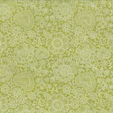 Kreativpartner Csipkemintás puha filc anyag zöld - fehér 40x30cm dekorációs kellék