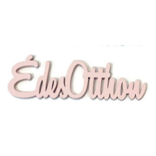 Kreativpartner Fa felirat &quot;Édes Otthon&quot; 15cm x 4,5cm - pink dekorációs kellék