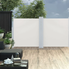  Krémszínű behúzható oldalsó napellenző 120 x 600 cm kerti bútor