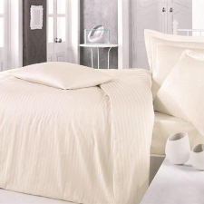  Krémszínű csíkos  damaszt kétszemélyes  ágyneműhuzat lakástextília