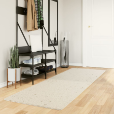 Krémszínű hosszú szálú bozontos modern szőnyeg 80 x 250 cm lakástextília
