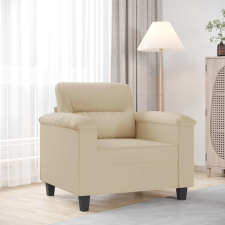  krémszínű mikroszálas szövet kanapéfotel 60 cm bútor