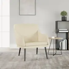  Krémszínű műbőr fotel 63 x 76 x 80 cm bútor
