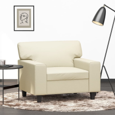  Krémszínű műbőr kanapéfotel 60 cm bútor