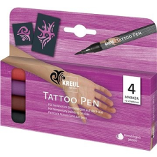 Kreul "Tattoo Pen Set" Tetováló filctoll készlet, 4 db filctoll, marker