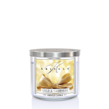 Kringle Candle TUMBLER Gold & Cashmere 3 kanócos illatgyertya 411g, gyertya