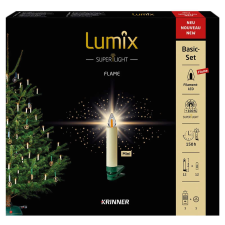 Krinner Lumix 77901 Mini karácsonyfa gyertya Dekoráció (12db) karácsonyfa izzósor