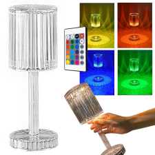 kristály asztali éjjeli lámpa led rgb usb vezérlővel világítás