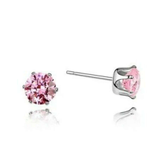 Kristály fülbevaló- rózsaszín- Swarovski kristályos fülbevaló