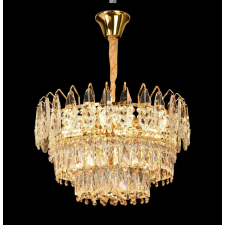  Kristálycsillár CC6687/500GD 9x E14, 49cm átmérő, fényes arany, állítható magasság világítás