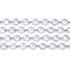  Kristályfüzér, színtelen, 1m party kellék