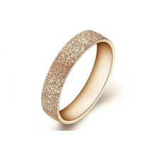Kristályosan csillogó felületű nemesacél gyűrű, rose gold, 9 gyűrű
