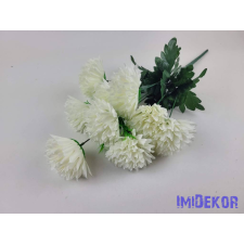  Krizantém 9 ágú szatén virágos csokor D8,5 M50cm - Krém dekorációs kellék