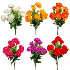  Krizantém csokor 9v. mix M45cm 24db/# dekorációs kellék