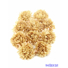  Krizantém selyemvirág fej 6-7 cm - Mustár dekoráció