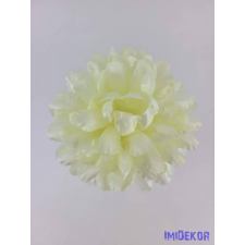 Krizantém szatén virágfej D10cm - Krém dekorációs kellék