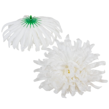  Krizantém virágfej fehér D11cm 24db/szín/csom dekorációs kellék