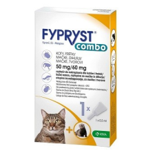 Krka Fypryst Combo Spot-On macskák és vadászgörények számára külső élősködők ellen (0,5 ml) élősködő elleni készítmény macskáknak
