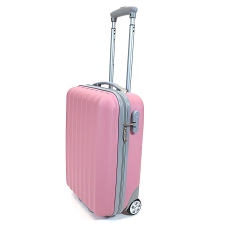 Krokomander kétkerekű, rózsaszín kabinbőrönd KR1002 kézitáska és bőrönd