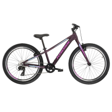 Kross Junior lányka kerékpár Kross LEA JR 2.0 24" - modell 2022 fekete/rózsaszín/kék 12" (125-145 cm) gyermek kerékpár