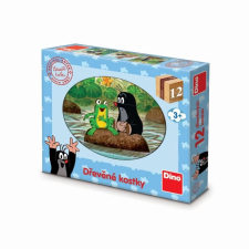 Krtek és állatok fa kockák puzzle, kirakós