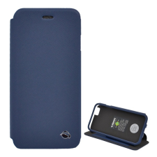 KRUSELL flipcase malmö, műanyag telefonvédő (oldalra nyíló bőr hatású flip, asztali tartó funkció, bankkáryta tartó) kék 75900 tok és táska