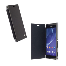 KRUSELL FLIPCover BODEN műanyag telefonvédő (átlátszó hátlap, oldalra nyíló bőr hatású FLIP) FEKETE [Sony Xperia M2 (D2303)] (75834) tok és táska