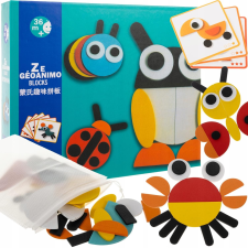 Kruzzel 22426 Wooden jigsaw for children animals 49 pieces (00022426) puzzle, kirakós