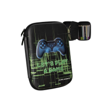 Kruzzel Egy rekeszes, cipzáras tolltartó belső elválasztóval, hálós zsebekkel, 3D játékkonzol mintával tolltartó