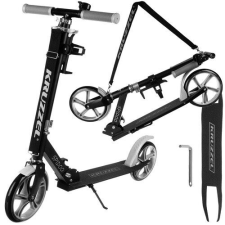 Kruzzel gyerek roller, fekete-szürke, palacktartóval, csengővel, összecsukható roller