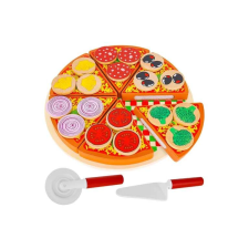 Kruzzel Velcro-s Fából Készült Pizza és Vágókés Szett konyhakészlet