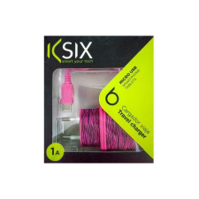 KSIX Micro-USB Hálózati töltő - Rózsaszín (5V / 1A) mobiltelefon kellék