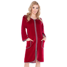 Kuba Radana női velúr fürdőköpeny, borvörös S női köntös