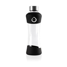  Kulacs, 550 ml, üveg, EQUA &quot;Active&quot;, fekete kulacs, kulacstartó