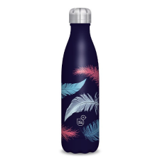Kulacs duplafalú ARS UNA fém BPA-mentes 500 ml Feather sötét kulacs, kulacstartó