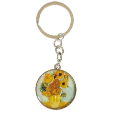 Kulcstartó fémkarika egyoldalas ,Van Gogh:Napraforgók kulcstartó