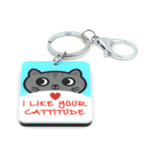 Kulcstartó üzenettel - I like your Cattitude kulcstartó