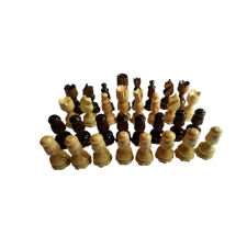  Különleges arc faragású sakk figura készlet 2.0 cm átmérőjű barna társasjáték