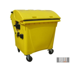  Külső hulladéktároló, Gömbölyű fedelű műanyag konténer - 1100 L sárga színben HUL-0014-4 kerti tárolás