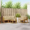  Kültéri kanapé szett párnával 6 pcs Természetes és bézs