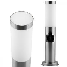  Kültéri kerti lámpa E27 INOX POST 45cm 230V-os aljzattal Lilium Lumiled kültéri világítás