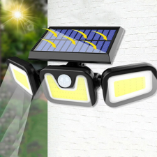 Kültéri napelemes fali lámpa 100COB LED-es mozgásérzékelős kültéri világítás
