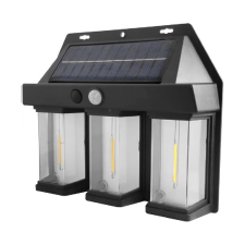  Kültéri napelemes fali lámpa mozgásérzékelővel – 3 LED BK-618-3 kültéri világítás