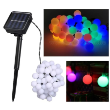  Kültéri napelemes fényfüzér, gömb kerti LED hangulat világítás MLED20-SOLAR-RGB Színes kültéri világítás