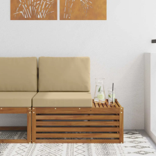 Kültéri végkanapé Természetes 91 x 63 x 73 cm Tömör Akácfa kerti bútor