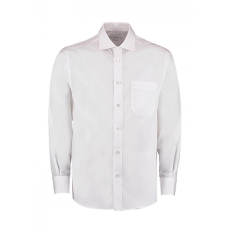Kustom Kit Férfi hosszú ujjú Ing Kustom Kit Classic Fit Non Iron Shirt XL, Fehér