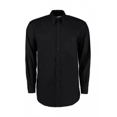 Kustom Kit Férfi hosszú ujjú Ing Kustom Kit Classic Fit Premium Oxford Shirt 2XL, Fekete
